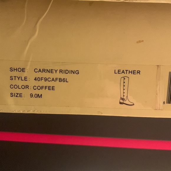 Michael Kors Carney Riding  coffee color Leather boots size 9 - Picture 6 of 6